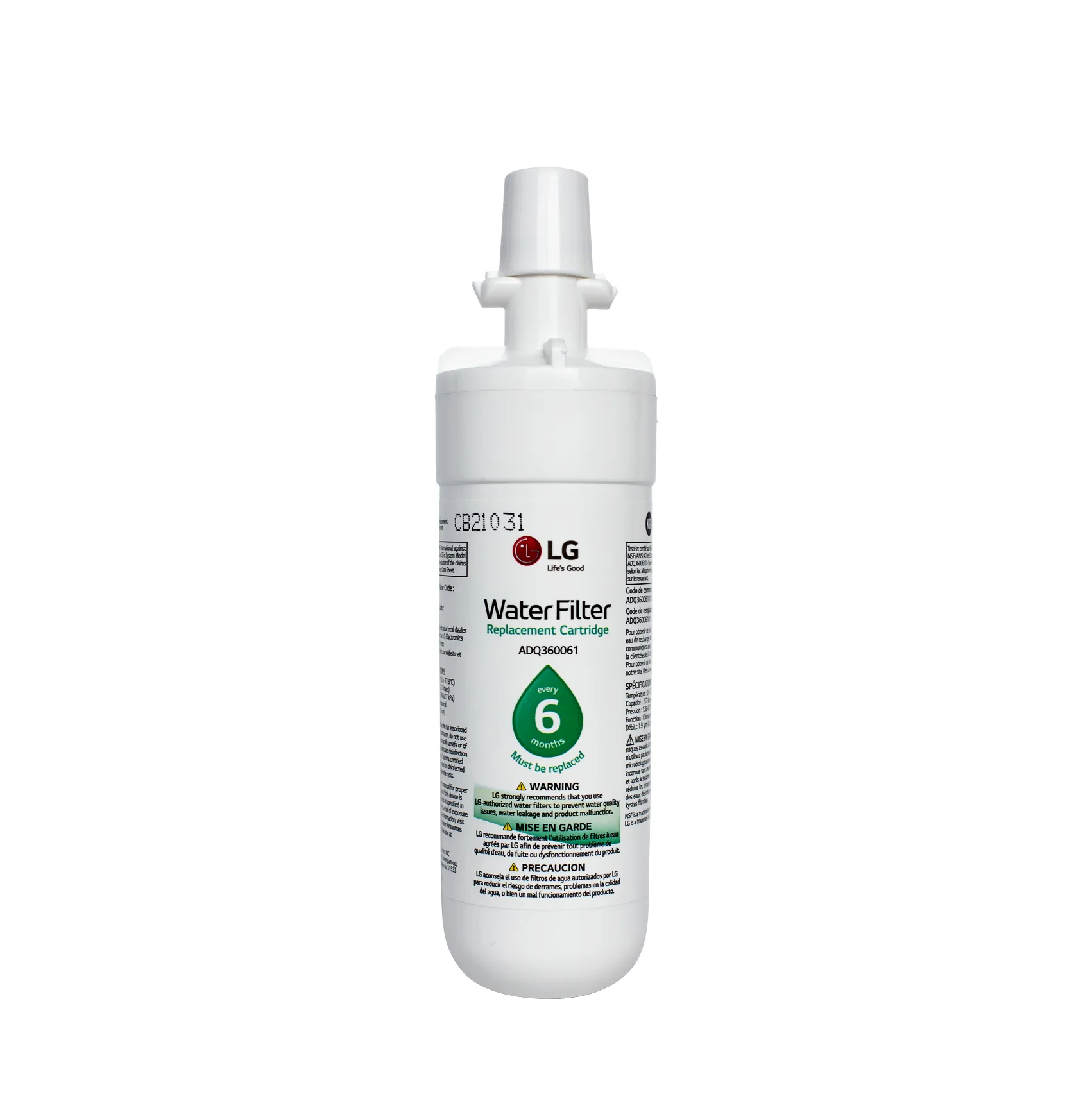 LG LT700P Refrigerator Water Filter ADQ36006101