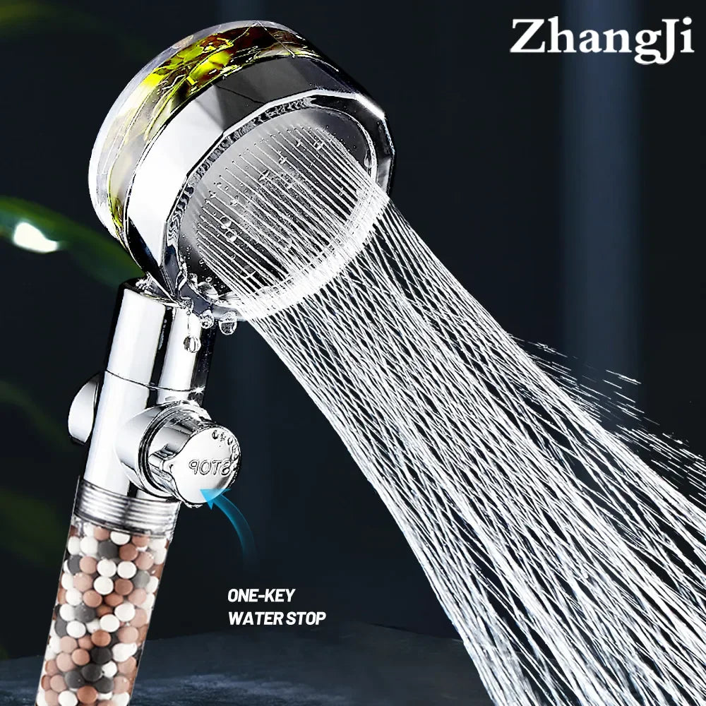 DecorBites™ 360 Rotating Filter Shower Head with Water Saving Anion Stone Sprayer