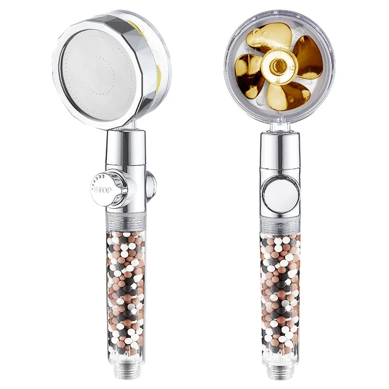 DecorBites™ 360 Rotating Filter Shower Head with Water Saving Anion Stone Sprayer