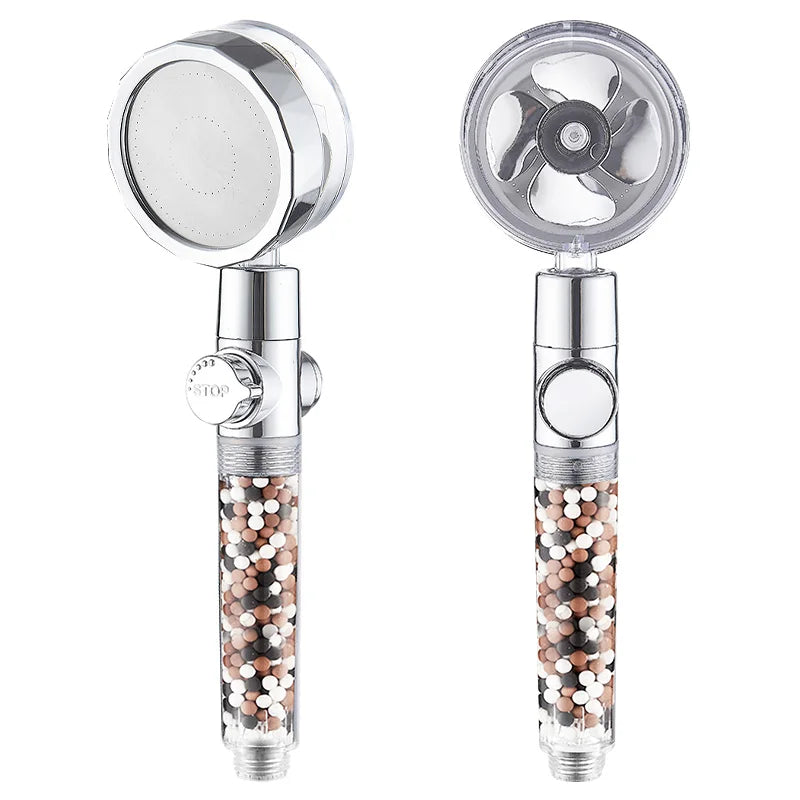 DecorBites™ 360 Rotating Filter Shower Head with Water Saving Anion Stone Sprayer