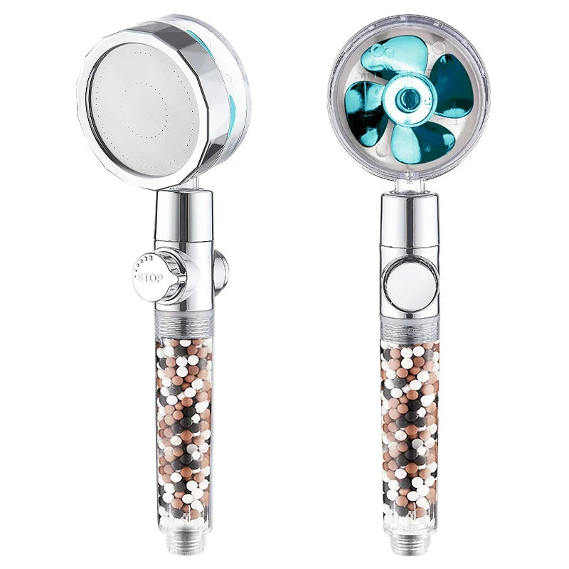 DecorBites™ 360 Rotating Filter Shower Head with Water Saving Anion Stone Sprayer